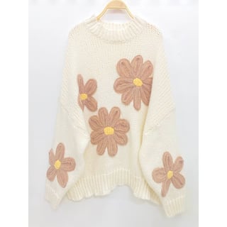 Ecru Cream - Flora knitted Pull