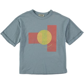 Tocoto Vintage Oversized Printed T-Shirt Sunshine Blue