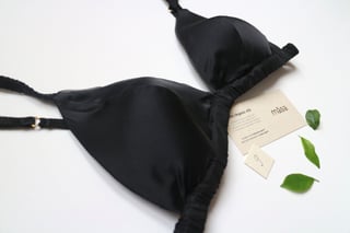 Silk Bralette Sample Sale - Sample No.: 9 Black Medium