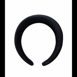 Velvet Big Headband - Black