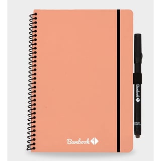Bambook Soft Cover Erasable Notebook A5 Lined - Peach pink