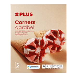 PLUS Cornets Aardbei