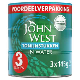 John West Tonijnstukken in Water 3-Pack