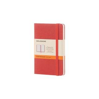 Moleskine notebook hardcover pocket lined - 9 x 14cm / red