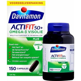 Davitamon Actifit 50+ Omega-3 Visolie - 120 Capsules - Multivitamine
