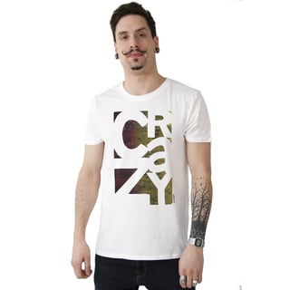 CRAZY T-Shirt - White - Size: M - Color: White - Type: M/CC/EP100