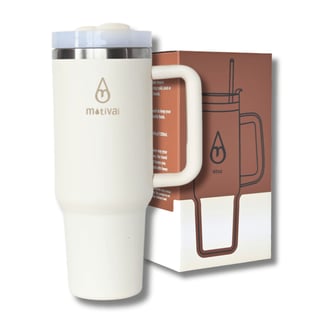 Motivai Tumbler Beker - Kleur: Creme