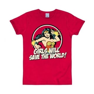 T-Shirt Slim Fit Wonder Woman: Girls Will Save The World