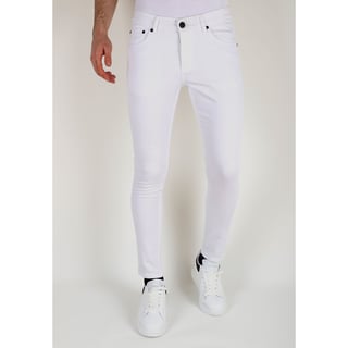 Nette Witte Heren Slim Fit Spijkerbroek Met Stretch -DP106