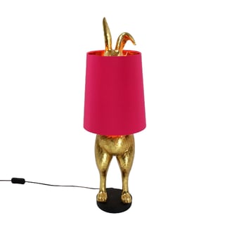 Tafel Lamp Hiding Bunny Fuchsia Goud 24x74cm