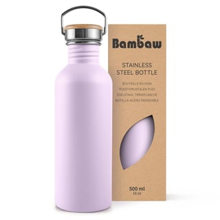 Roestvrij stalen fles Bambaw (diverse kleuren) - Lavendel