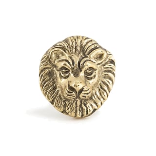 Ladeknop Lovesome Lion Messing 6x7cm