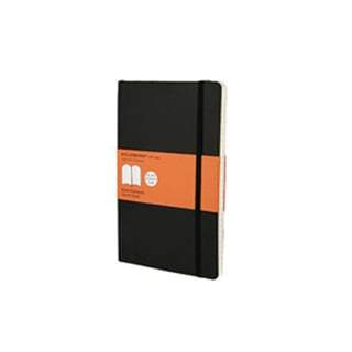 Moleskine notebook softcover large lined black - 13 x 21cm / black