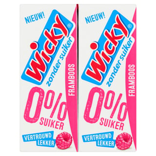 Wicky Framboos 0% Suiker 10-Pack
