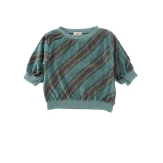 Longlivethequeen Ss Sweater Mineral Blue Stripe