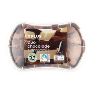 PLUS Kleintje Slagroomijs Duo Chocolade