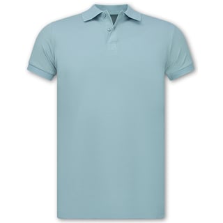 Poloshirt - Poloshirts Heren Korte Mouw - Poloshirt Heren - Slim Fit - A150 - Licht Blauw