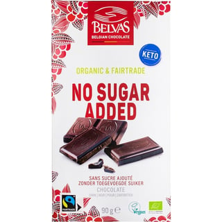 Belvas Belgian Chocolate No Sugar Added 90g