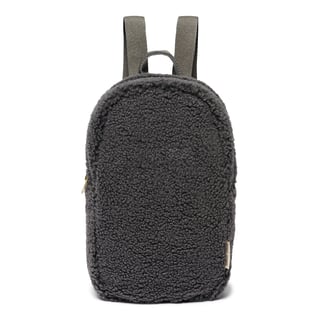 Dark Grey Teddy Mini Backpack