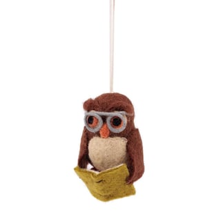 Hanger Uil met lichtgroen boek