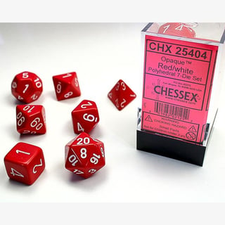 Dice Poly Opaque Red/White