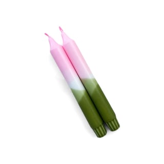 Studio Lux - Dinerkaars - Roze, Olijfgroen - Dip Dye