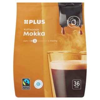 PLUS Koffiepads Mokka Fairtrade