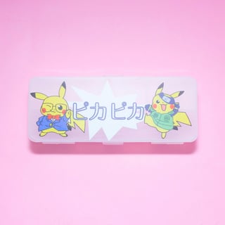 Pikachu Transparant Pencil Case - Blue/Green