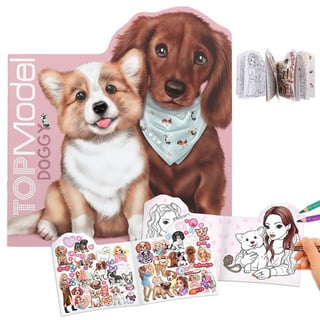 TOPModel Kleurboek Met Stickers Doggy