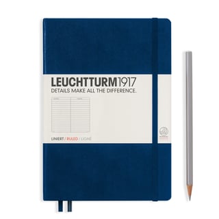 Leuchtturm medium lined notebook (A5) hardcover - 14.5 x 21cm / navy blue