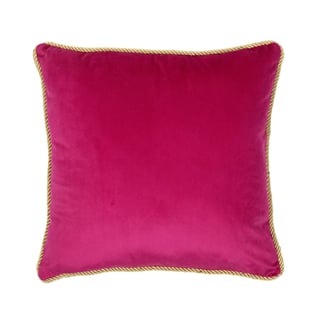 Sierkussen Fuchsia Fluweel 45x45cm Gouden Bies