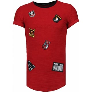 Exclusief Military Patches - T-Shirt - Bordeaux