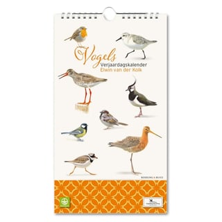 Birthday Calendar Birds Elwin van der Kolk