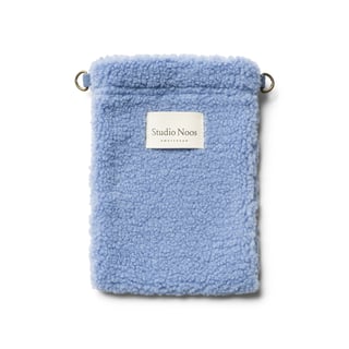 Light Blue Teddy Phone Bag - Blue