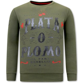 Heren Trui Met Print - PLATA O PLOMO - Groen