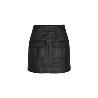 Co'Couture Phoebe Leather Pocket Skirt - Black