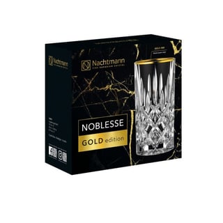 Nachtmann Noblesse Longdrinkglazen Goud Randje Set of 2