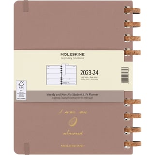 Moleskine 12M Academic Spiral Planner x-large 2023-2024 - Almond