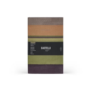 Notebook Castelli - Stripes Collection Eco - Mustard stripes