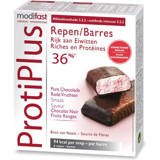 Modifast Protein Shape Maaltijdreep - Pure Chocolade Rode Vruchten - 6 Stuks