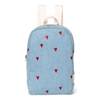 Denim Mini Backpack  Blue Hearts - Blue Hearts / OS