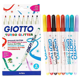 Giotto Turbo Glitter Viltstift 8 Stuks 3+