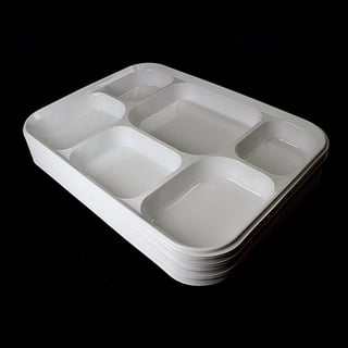 Disposable 6 Compartment Plates 25 Pack
