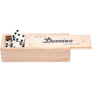 Spel Domino Hout Dubbel 6 in Kist