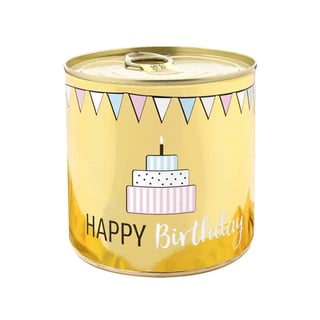 Wondercandle - Cancake Happy Birthday Gold Glitter Brownie