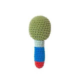 Crochet Toy Rattle Mini - Green