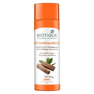 Biotique Bio Sandalwood 50+Spf Uva/Uvb Sunscreen Ultra Soothing 50 Gm
