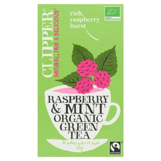 Clipper Organic Green Tea Raspberry Mint