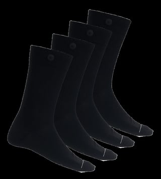 4 Pack Bundle - Solid Socks-Black