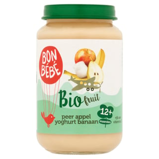 Bonbebe Bio 12mF1204 Appel Banaan Peer Yoghurt